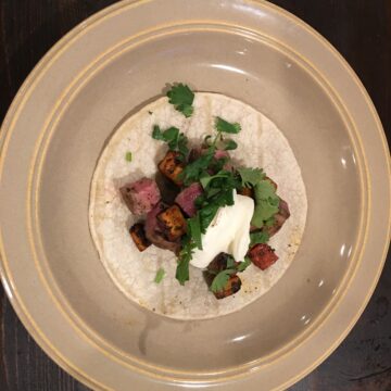 Carne Asada & Sweet Potato Tacos w/ Lime