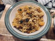 close-up of barley and butternut squash